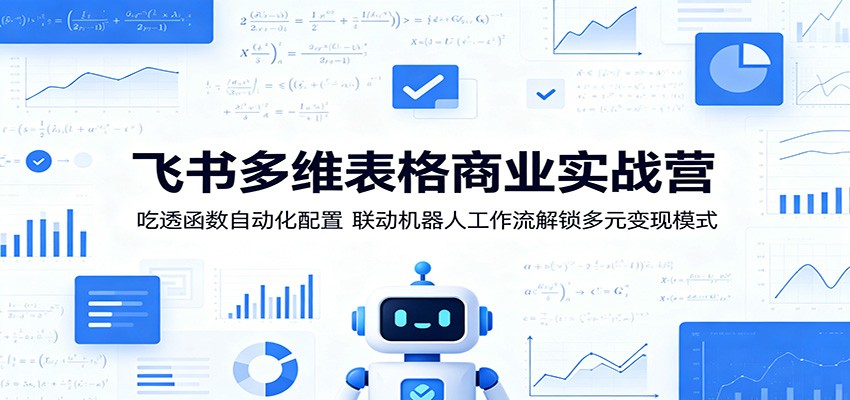 飞书多维表格商业实战营：吃透函数自动化配置，联动机器人工作流解锁多元变现模式-明楼资源站