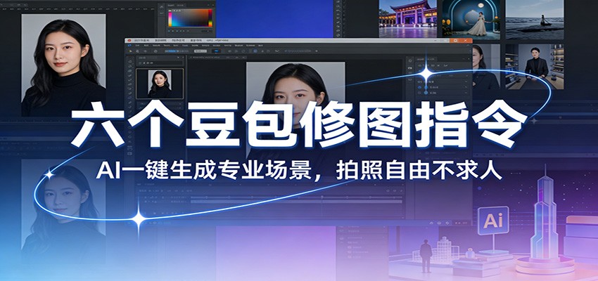 六个豆包修图指令：AI 一键生成专业场景，拍照自由不求人-明楼资源站