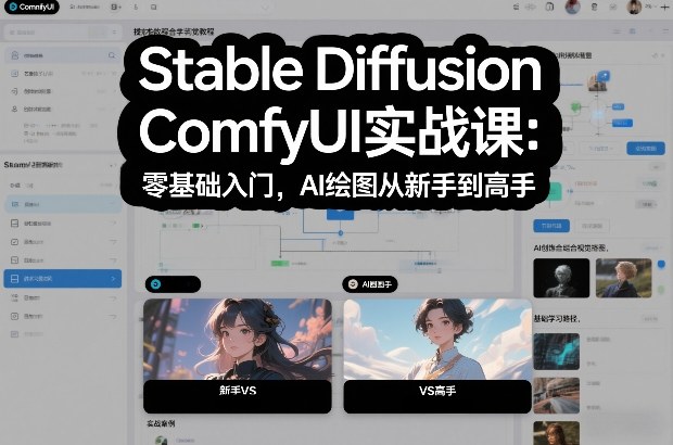 Stable Diffusion ComfyUI实战课：零基础入门，AI绘图从新手到高手-明楼资源站