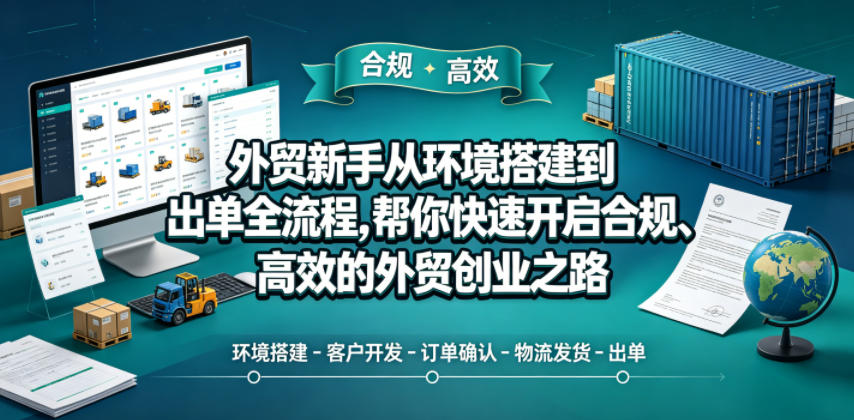 外贸新手从环境搭建到出单全流程，帮你快速开启合规、高效的外贸创业之路-明楼资源站