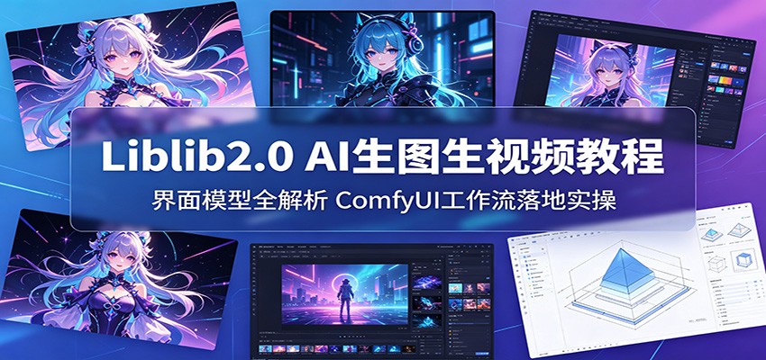 Liblib2.0 AI生图生视频教程：界面模型全解析，ComfyUI工作流落地实操-明楼资源站
