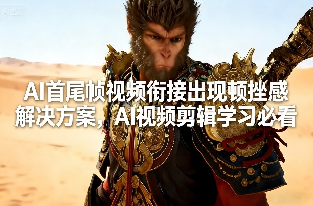 AI首尾帧视频衔接出现顿挫感解决方案，AI视频剪辑学习必看-明楼资源站