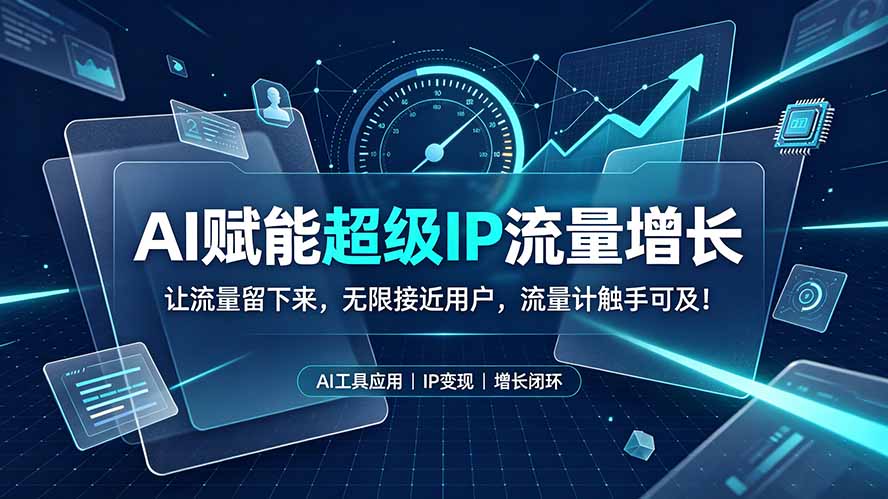 AI赋能超级IP流量增长：让流量留下来，无限接近用户，流量计触手可及！-明楼资源站