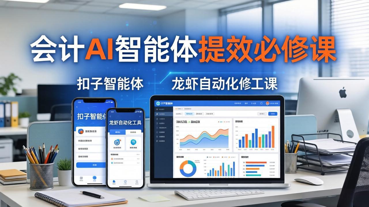 财务会计AI智能体提效必修课：扣子智能体+龙虾自动化+报表分析，一站式提升财务工作效率-明楼资源站