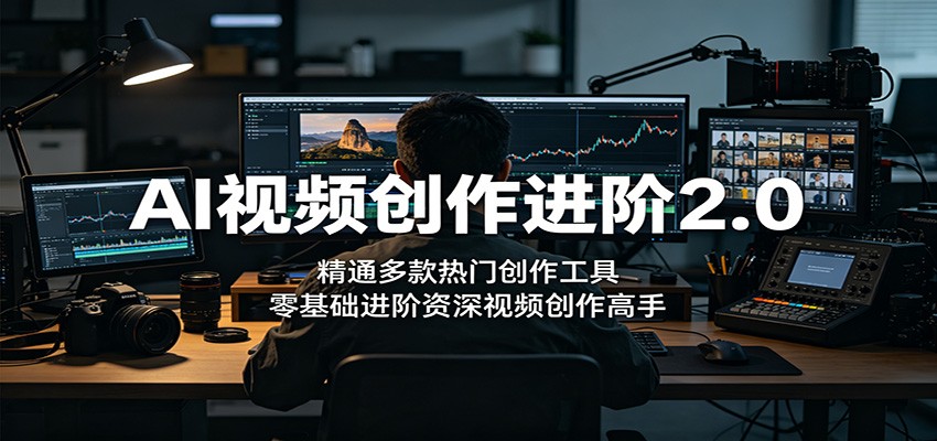 AI视频创作进阶2.0：精通多款热门创作工具，零基础进阶资深视频创作高手-明楼资源站