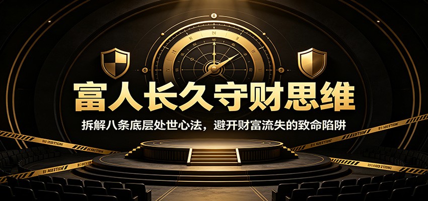 富人长久守财思维：拆解八条底层处世心法，避开财富流失的致命陷阱-明楼资源站