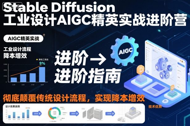 Stable Diffusion工业设计AIGC精英实战进阶营，彻底颠覆传统设计流程，实现降本增效-明楼资源站