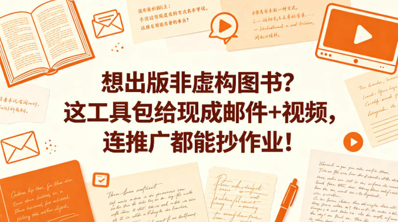 想出版非虚构图书？这工具包给现成邮件+视频，连推广都能抄作业！【原创双语字幕】-明楼资源站