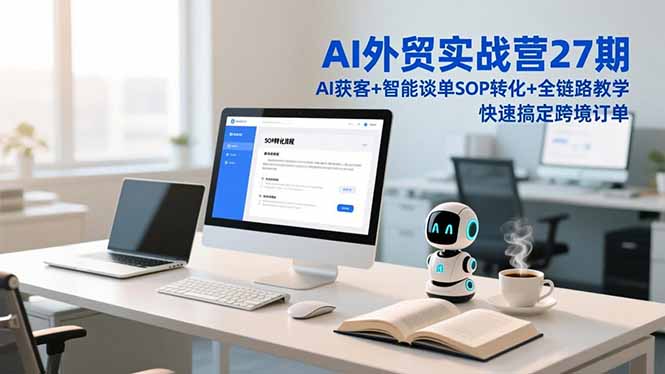 AI外贸实战营27期，AI获客+智能谈单+SOP转化+全链路教学，快速搞定跨境订单-明楼资源站