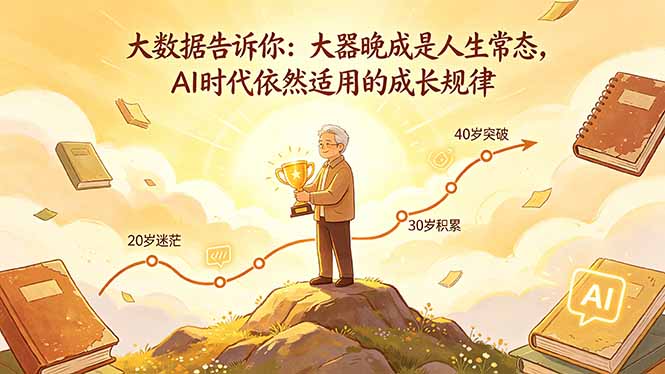 付费文章：大数据告诉你：大器晚成是人生常态，AI 时代依然适用的成长规律-明楼资源站