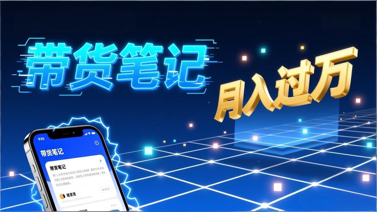 小红书爆款笔记带货实战：拆解封面标题正文全要素，手把手教你单篇笔记带货月入过万-明楼资源站