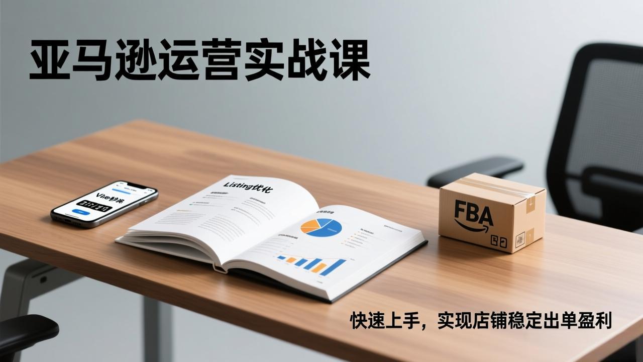 亚马逊运营实战课，Listing优化、Vine秒杀、FBA发货，快速上手，实现店铺稳定出单盈利-明楼资源站