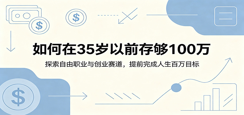 如何在35岁以前存够100万：探索自由职业与创业赛道，提前完成人生百万目标-明楼资源站