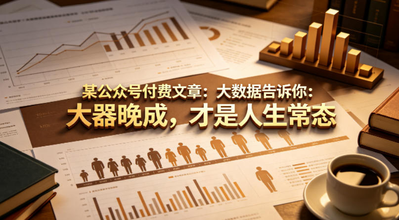 某公众号付费文章：大数据告诉你：大器晚成，才是人生常态-明楼资源站