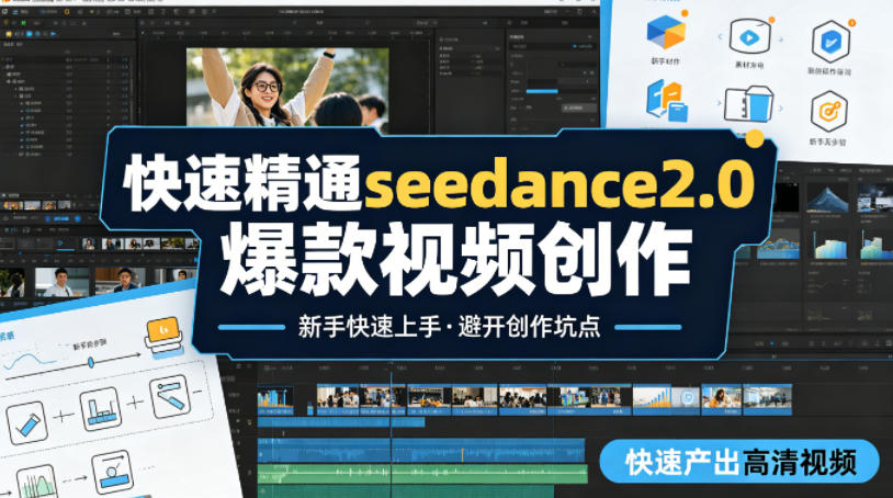 快速精通seedance2.0爆款视频创作，快速产出高清视频，避开大量创作坑点，新手也能快速上手-明楼资源站