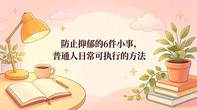 付费文章：防止抑郁的6件小事，普通人日常可执行的方法-明楼资源站