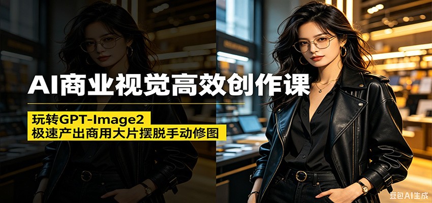 AI商业视觉高效创作课：玩转GPT-Image2，极速产出商用大片摆脱手动修图(更新)-明楼资源站