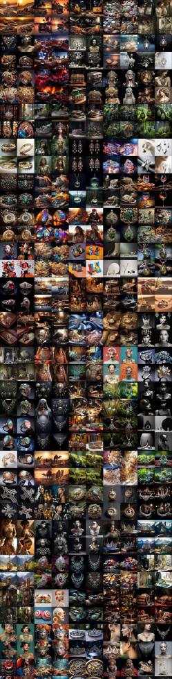 460+专业Midjourney珠宝摄影AI提示词戒指，项链-耳环-手链-宝石等，立即开始创作珠宝艺术-明楼资源站