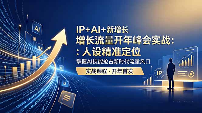 IP+AI+新增长 流量开年 峰会实战：人设精准定位 掌握AI技能抢占新时代流量风口-明楼资源站