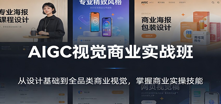 AIGC视觉商业实战班：从设计基础到全品类商业视觉，掌握商业实操技能-明楼资源站
