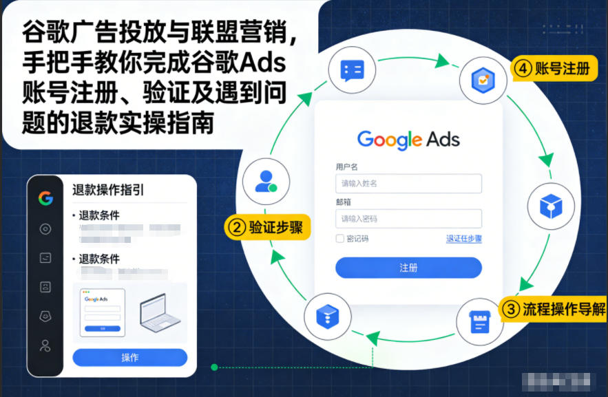 谷歌广告投放与联盟营销，手把手教你完成谷歌Ads账号注册、验证及遇到问题的退款实操指南-明楼资源站