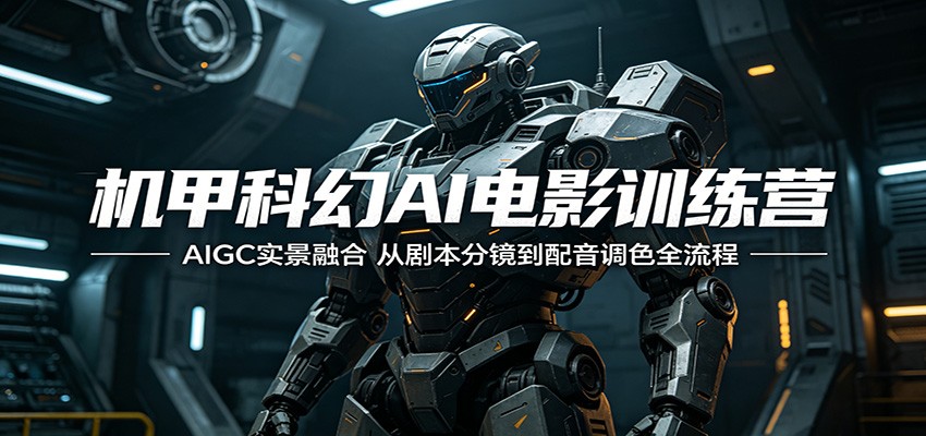 机甲科幻AI电影训练营：AIGC实景融合，从剧本分镜到配音调色全流程-明楼资源站