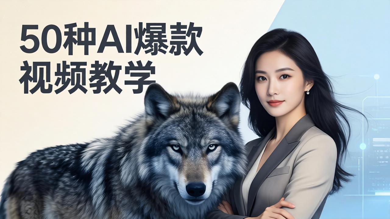 50种AI爆款视频教学：影视级古诗词+治愈萌宠+山海经蛟龙，高阶宝典商业落地-明楼资源站