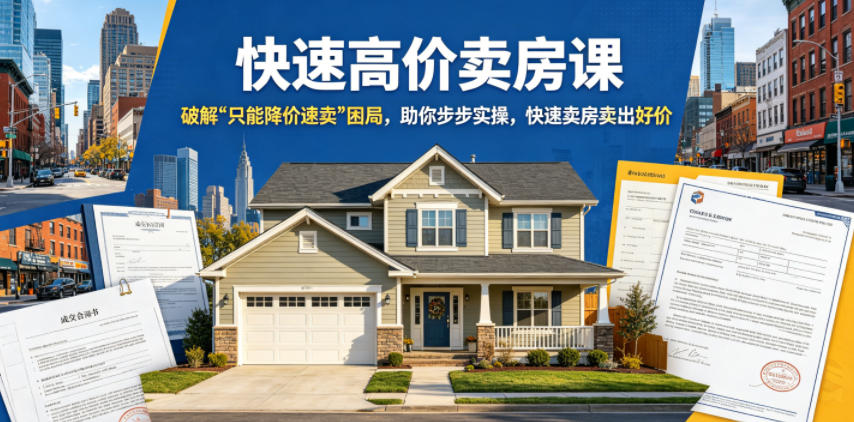 快速高价卖房课，破解“只能降价速卖”困局，助你步步实操，快速卖房卖出好价(更新2026)-明楼资源站