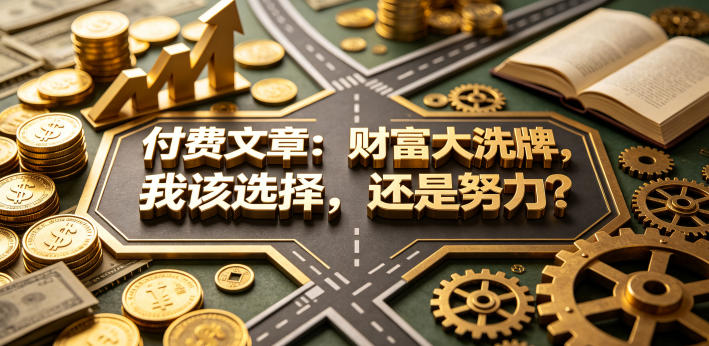 付费文章：财富大洗牌，我该选择，还是努力？-明楼资源站