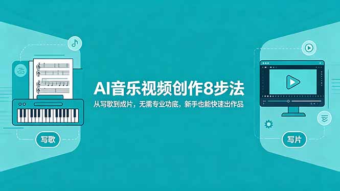 AI音乐视频创作8步法：从写歌到成片，无需专业功底，新手也能快速出作品-明楼资源站