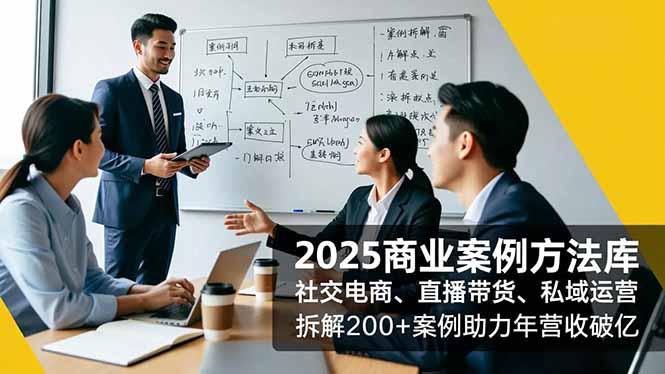 2025商业案例方法库，社交电商、直播带货、私域运营，拆解200+案例助力年营收破亿-明楼资源站