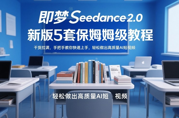 即梦Seedance2.0新版5套保姆级教程，干货拉满，手把手教你快速上手，轻松做出高质量AI短视频-明楼资源站
