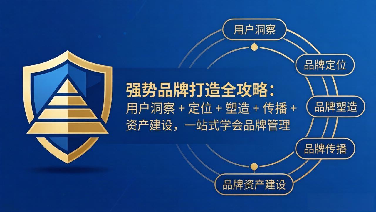 强势品牌打造全攻略：用户洞察 + 定位 + 塑造 + 传播 + 资产建设，一站式学会品牌管理-明楼资源站