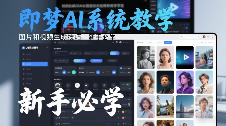 即梦AI系统教学，图片和视频生成技巧，新手必学-明楼资源站
