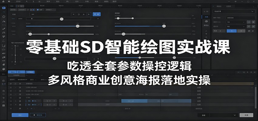 零基础SD智能绘图实战课：吃透全套参数操控逻辑，多风格商业创意海报落地实操-明楼资源站