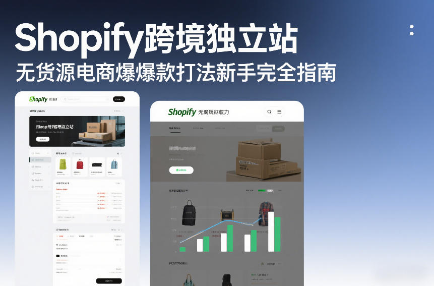 Shopify跨境独立站无货源电商爆款打法新手完全指南-明楼资源站