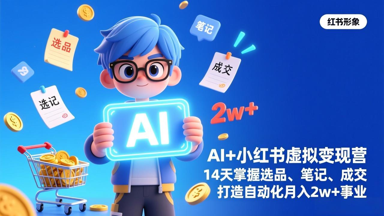 AI+小红书虚拟变现营(完结-明楼资源站