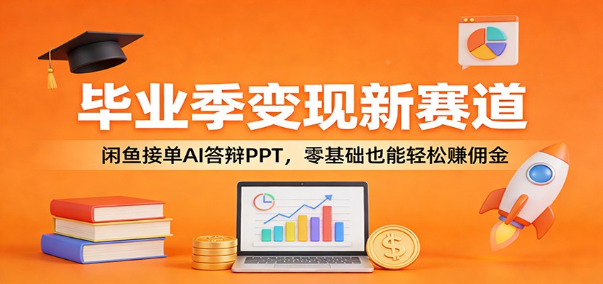 毕业季变现新赛道：闲鱼接单AI答辩PPT，零基础也能轻松赚佣金-明楼资源站