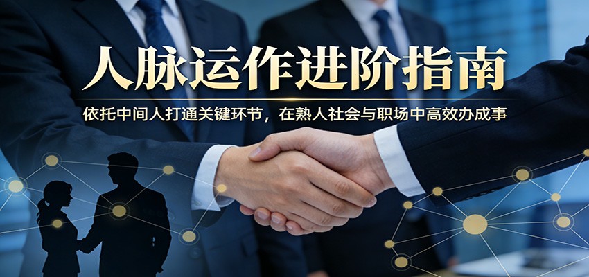 付费文章：人脉运作进阶指南，依托中间人打通关键环节，在熟人社会与职场中高效办成事-明楼资源站