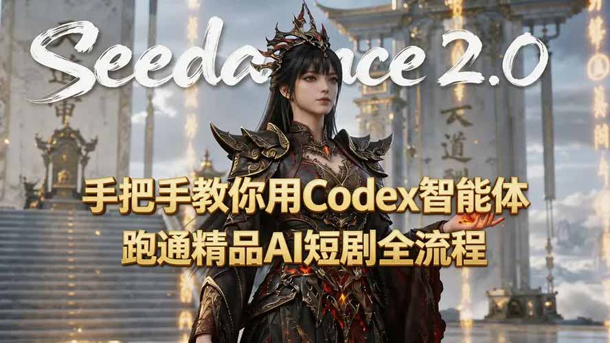 手把手教你用Seedance2.0+Codex智能体跑通精品AI短剧全流程(附3种skill技能-明楼资源站