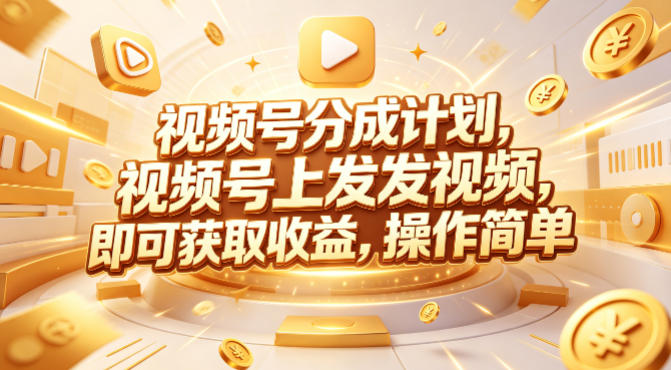 视频号分成计划，599元众筹的Red团队课程，视频号上发发视频，即可获取收益，操作简单-明楼资源站