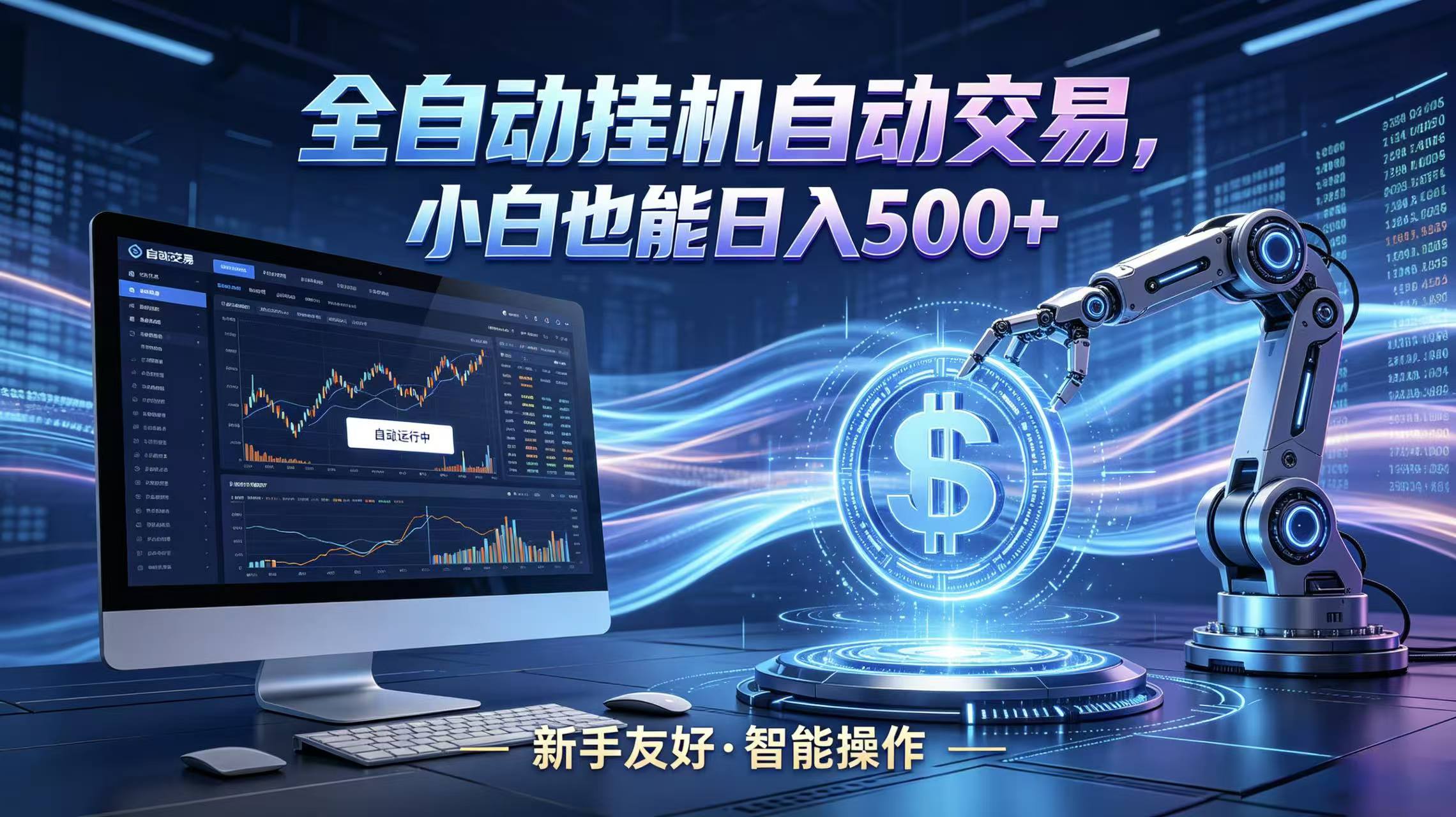 全新智能化交易助手，傻瓜式操作，小白也能快速上手，轻松实现日入500+-明楼资源站