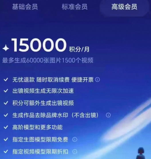 撸即梦积分技术，499充值得15000积分技术，效果自测，不保证百分百-明楼资源站