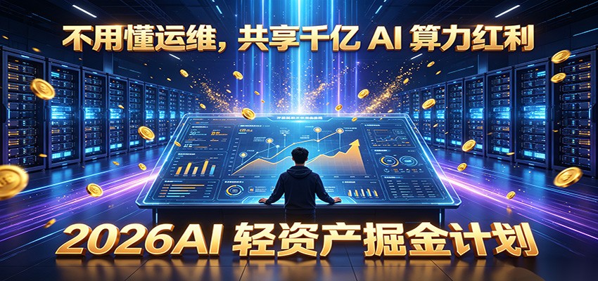 不用懂运维，共享千亿 AI 算力红利，2026AI 轻资产掘金计划-明楼资源站