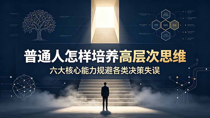付费文章：普通人怎样培养高层次思维，六大核心能力规避各类决策失误-明楼资源站