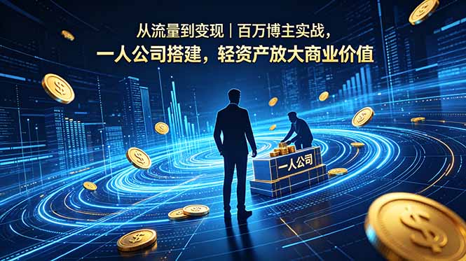 从流量到变现｜百万博主实战，一人公司搭建，轻资产放大商业价值-明楼资源站