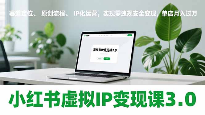 小红书虚拟IP变现课3.0，赛道定位、原创流程、IP化运营，实现零违规安全变现，单店月入过万-明楼资源站