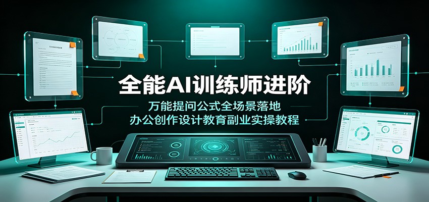 全能AI训练师进阶：万能提问公式全场景落地，办公创作设计教育副业实操教程-明楼资源站
