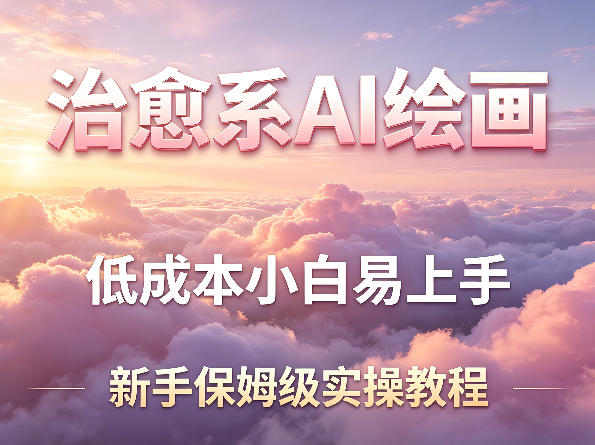治愈系AI绘画提示词项目，低成本小白易上手，每天10分钟，新手保姆级实操教程-明楼资源站
