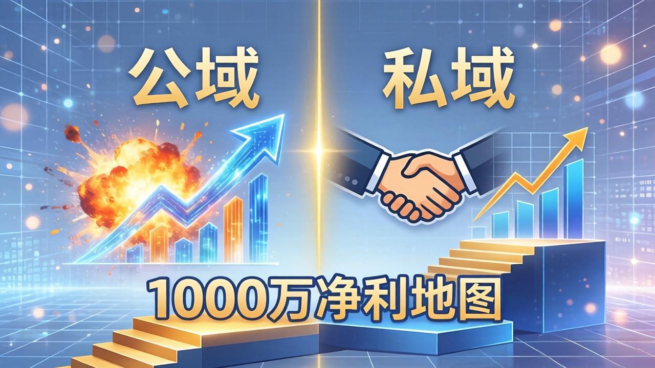 公域玩命出爆款，私域悄悄做成交：这套AI内训课，2026给你打通1000万净利的地图-明楼资源站